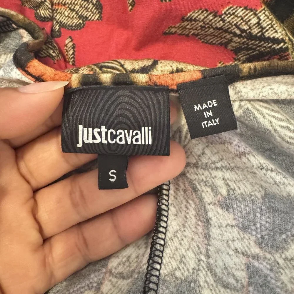 Just Cavalli Roberto Cavalli Cotton Geometric Floral Print Mini Dress Size S - Picture 5 of 7